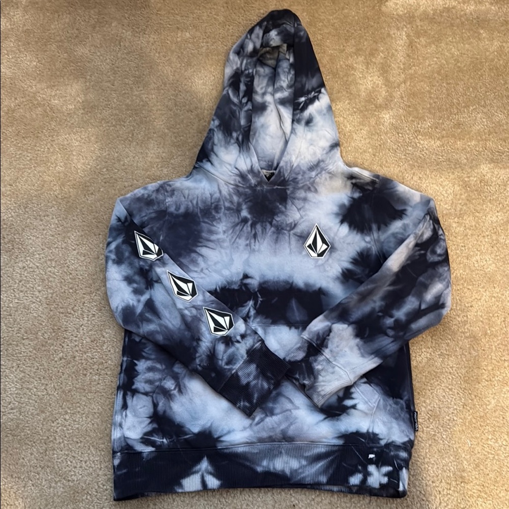 Tie-Dye Hoodie with Logo Accents